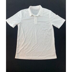 Port Authority Youth Large White Short Sleeve Collared Polo Shirt L Athletic‎